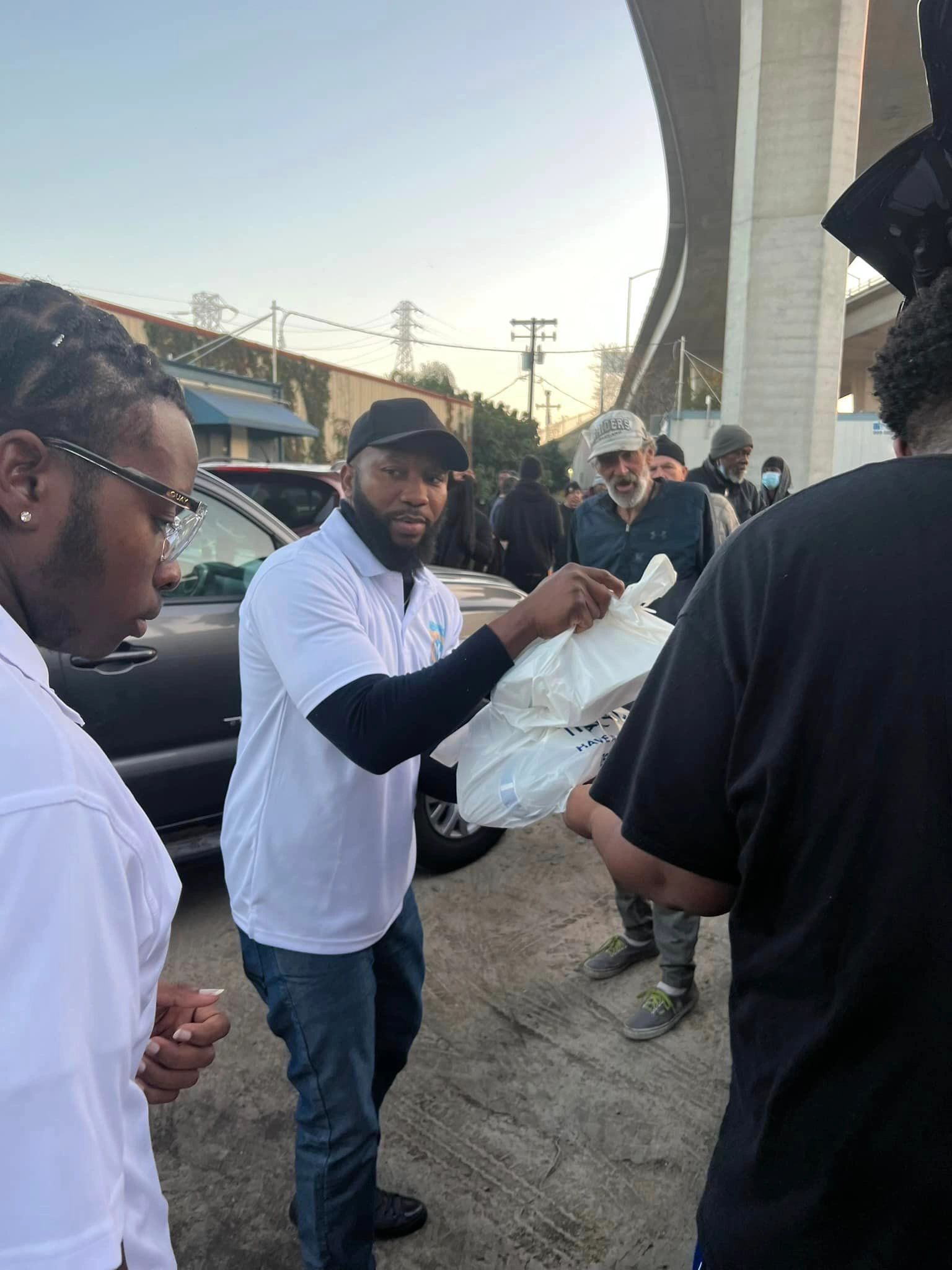 TCV volunteers serving people during an outreach activity